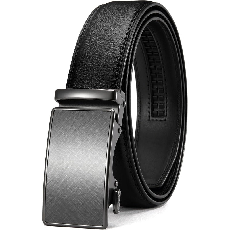 Micro-Adjust Leather Ratchet Belt