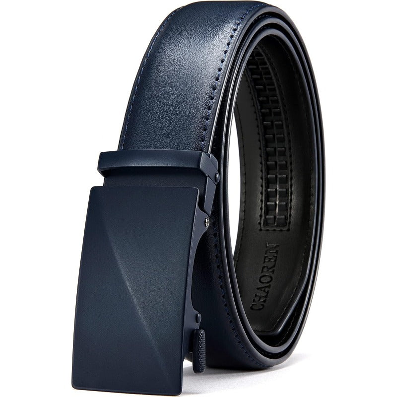 Micro-Adjust Leather Ratchet Belt