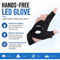 Hands-Free LED Flashlight Waterproof Gloves